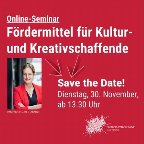 Online-Seminar: Fördermittel für Kultur- und Kreativschaffende
