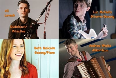 Auf ihrer Winner-Tour spielen die 4 jungen schottischen Preisträger frischen Scottish Folk vom Feinsten