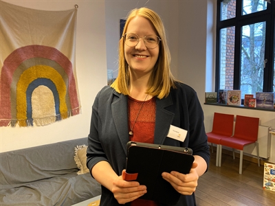 Kathrin Heberle ist neue Medienpädagogin in der Thomas- Valentin Stadtbücherei